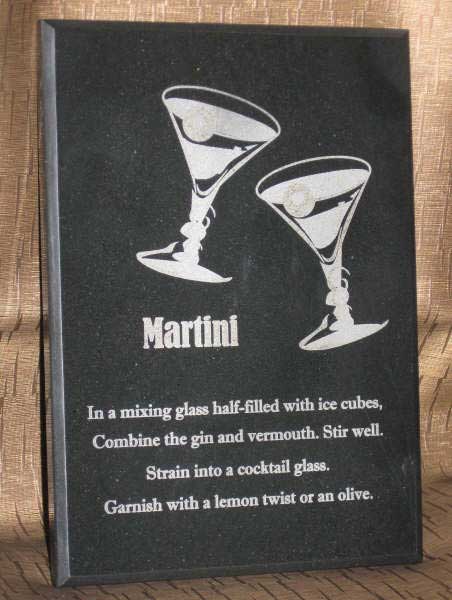 Acrylic Martini Plaque